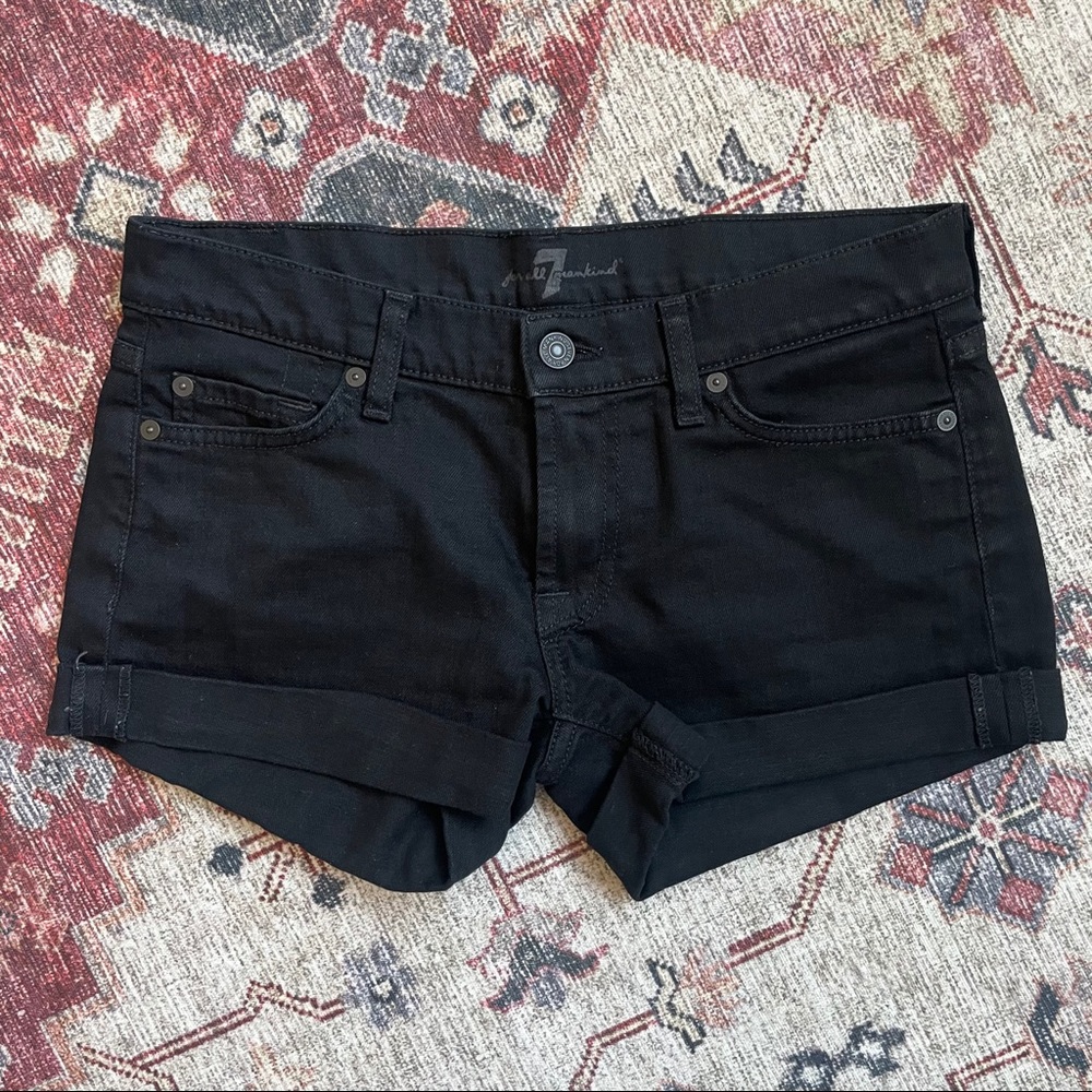 7 For all Mankind black shorts